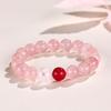 Nova Rosa Cristal Rosa Rosa Frisada Pulseira Feminina Nicho High-end Sentido Floco de Neve Fantasma Pulseira Atacado