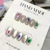 Manicure Personalizada de 10 Peças Codificada Feita à Mão, Adesivos de Unha Doces, Estilo de Luxo Acessível, Venda Direta da Fábrica Adesivos de Unha Usáveis