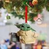 Transfronterizo Nuevo 2023 nuevo Star Wars Yoda adornos de Navidad adornos para decoración de árbol de Navidad Espejo retrovisor del coche