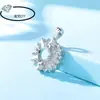 Porta Colgante de Moda Sol Luna Estrella para Mujer Cobre Colgante Vacío Porta Vacío DIY Incrustado Cabujón Redondo de Jade Imitación 925