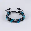 Pulsera de Ojo de Tigre Ojo de Gato Doble Fila Pulsera de Obsidiana con Venas Rojas Turquesa Pulsera de Fantasma Verde Pulsera de Piedra Natural
