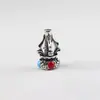 Estilo Étnico Vintage Aleación Goteo de Aceite Cabeza de Buda Pagoda DIY Accesorios Semi-Terminados Pagoda de Tres Vías Estrella y Luna Bodhi Accesorios