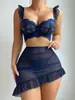Suministro Transfronterizo de Lencería Sexy Europea y Americana de Comercio Exterior, Pijamas Sexys para Mujer, Pijamas de Encaje sin Mangas Florales Calados al por Mayor