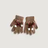 Set de Guantes de Lana y Bufanda Navideños, Lindo y Cálido, Pantalla Táctil, Dedos Separados, Unisex, Otoño e Invierno, Dibujos Animados para Niños