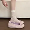 Zapatos planos retro franceses de suela blanda para mujer, nueva colección otoño 2026, estilo de noche con lazo, planos tipo ballet Mary Jane