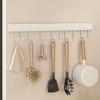 Estante de ganchos para cocina, sin perforaciones, para almacenamiento de cocina, accesorios, colgador de pared, cuchara, pala, almacenamiento de utensilios de cocina