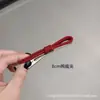 Grampo de Cabelo Simples para Adultos Outono e Inverno, Presilha de Mola com Laço de Tricô Vermelho Retrô, Presilha Superior, Presilha Lateral, Presilha para Coque