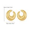 Pendientes irregulares grandes en forma de C con diseño de nicho de moda europea y americana para mujer, chapados en cobre y oro, elegantes, de alta gama, ligeros y de lujo.