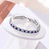 Pulseira Corrente com Garra de Zircônia Estilo Coreano Moderno Aço Inoxidável Titânio Aço Pulseira de Uma Fileira Cheia de Diamantes Joia de Mão de Luxo Leve