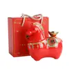 Año del Caballo Tendencia China Adorno Creativo Riqueza Instantánea Cerámica Bote de Té Caja Registradora Apertura de Tienda Accesorios para Regalo del Hogar