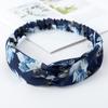 Accesorios para el Cabello Estilo Japonés y Coreano Diadema Cruzada Ancha con Estampado de Lunares Vintage Diadema de Cinta Dulce y Sencilla