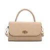 Bolso pequeño cuadrado de moda y con estilo transfronterizo para mujer, nueva colección otoño 2026, color liso con cierre de candado, bolso de hombro y bolso cruzado para el trabajo