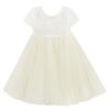 Vestido Diario Infantil 2026 Verano Nueva Colección Cumpleaños Niñas Blanco Elegante Sencillo Performance Cumpleaños Malla Vestido Princesa