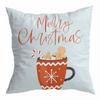 Fronha de veludo pele de pêssego com alce de Papai Noel decoração de casa de férias almofada de sofá de escritório fronha Venda por atacado