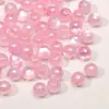 Contas Redondas de Acrílico UV Galvanizado Efeito Olho de Gato Gelatinoso com Furo Reto para Pulseiras, Colares e Acessórios de Joias Artesanais DIY