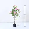 Amazon Simulação Avançada Árvore de Hortênsia Rosa Planta Biônica em Vaso Atacado Decoração de Piso Biônico Interno