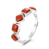 Yun Chao Xuan Plata S925 Retro Tendencia Ágata Rojo del Sur Elegante y con Estilo Creativo Estilo Hong Kong Anillo Abierto para Mujer