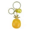 Nuevo Artículo de Venta Caliente Transfronterizo Fruta Brillo Piña Bolso Colgante Llavero Lindo Acrílico Colgante Accesorios Mayoreo