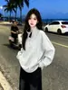 Sudadera de punto medio de manga larga, diseño moderno y único para mujer, nuevo estilo casual otoño/invierno 2026 ins