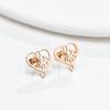 Moda para Mujer Acero Inoxidable Nota de Amor Animal Diseño Aretes Pequeños Venta al por Mayor 2025 Nuevos Aretes de Comercio Exterior