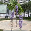 Nueva simulación flor de glicina grande fábrica de comercio exterior 3 horquillas flor de glicina grande flor de frijol blanco flor artificial suave venta al por mayor