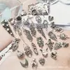 Serie de Halloween Transfronteriza Accesorios de Arte para Uñas de Aleación Calavera Cruzada Araña Cabeza de Calabaza Accesorios para Uñas Venta al por Mayor