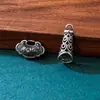 Colgante de paz con candado vintage desgastado de plata pura s925, dije pequeño hueco para colgar, pulsera DIY, accesorio de plata