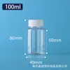 Botellas de Plástico Transparentes de Boca Ancha Disponibles Botellas Dispensadoras de PET para Líquidos y Sólidos Botellas Pequeñas para Medicina 30ml Botellas de Almacenamiento para Cuentas