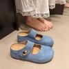 Sandálias Meias Femininas Verão 2025 Novo Estilo Estilo Estrangeiro Xiaojindou Birkenstock com Palmilha Elevadora Interna e Sola Grossa para Uso Externo
