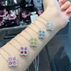 Colar Hairei Lírio Folha de Oliveira Trevo Ouro V Banhado 18K Fashionable Luxo Leve Incrustado Corrente de Clavícula Feminina