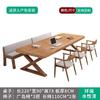 Escritorio Grande de Madera Maciza Moderno Escritorio de Oficina Mesa de Caligrafía Mesa Larga Grande Mesa de Troncos para Sala de Estar Banco de Trabajo Doble Escritorio de Escritura Venta al por Mayor