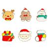 Insignia Metálica de Santa Claus Linda de Dibujos Animados Regalo de Navidad Accesorios para Ropa Broche Dulces Decoraciones para Bolsas