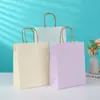 Bolsa de Mano de Papel Kraft Colorida de Mancha Bolsa de Regalo de Color Puro Bolsa de Compras para Ropa Bolsa de Papel para Empaque de Horneado con Logo Impreso