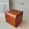 Suministro exclusivo transfronterizo de caja de pañuelos de cuero PU con diseño de fácil reemplazo de papel, caja de pañuelos de cuero impermeable y resistente al desgaste, adecuada tanto para uso en hoteles como en hogares