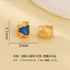 Cuentas espaciadoras de calabaza azul esmaltada, accesorios de plata 925, cuentas budistas chapadas en oro de plata pura, accesorios para pulseras DIY