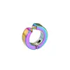 Pinzas para Orejas Populares de Acero de Titanio Transfronterizas, Pinzas para Orejas Geométricas Simples de 9 mm, Pendientes sin Perforación Unisex, en Stock