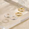 Europa e Estados Unidos transfronteiriços fivela de orelha de diamante redondo banhada a ouro 18K brincos de temperamento simples da moda brincos de nicho de alta qualidade para mulheres