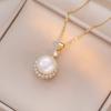 Collar Versátil para Mujer, Nuevo Colgante de Corazón Transfronterizo de Moda, Diseño de Nicho Elegante, Joyería de Cadena Simple para Clavícula