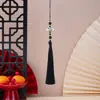 Pingente de Borla para Espada com Nó de Bambu Estilo Antigo Pingente de Bolsa DIY Nova Decoração Estilo Chinês Hanfu Pingente de Marcador de Página