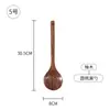 Espátula para Arroz Frito de Teca Espátula Sólida de Madera para Wok Hogareña Resistente a Altas Temperaturas Antiadherente Cuchara Especial de Madera Cuchara Ranurada Pala Utensilios de Cocina