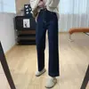 Faz você parecer mais alto! Jeans skinny de cintura alta com elasticidade em quatro direções para mulheres, calças de outono, calças baguete cropped para primavera e outono