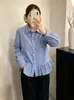 Top de mujer talla grande con cuello polo, camisa a cuadros, nuevo estilo otoño 2026, camisa casual versátil para mujeres de talla grande