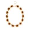 Collar Oval Geométrico Floral con Diamantes Incrustados y Goteo de Aceite Retro Europeo y Americano, Estilo de la Corte Francesa, Estilo de Nicho, Joyería de Alta Gama