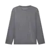Camiseta Personalizada de Algodón Puro de 200g con Mangas Largas y Cuello Redondo, Camiseta Publicitaria, Algodón Peinado con Logo Impreso, Ropa de Trabajo Bordada, Uniformes de Grupo
