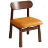 Taburete pequeño, silla de madera maciza para uso doméstico, sillón para sala de estar con respaldo, diseño simple y moderno, banco tapizado, taburete cuadrado, taburete para cambiarse los zapatos en la entrada