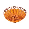 Atacado de fábrica cesta tecida de Rattan sintético moderna simples cesta de frutas alimentos plástico Criativo Rattan sintético tecido lanches Azul