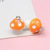 Accesorios Colgantes Naturales con Forma de Hongo Charms para Collares DIY Tapones a Prueba de Polvo con Anillo para Colgar Accesorios Color Oro Arena