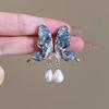 Crystal bling super flash! Super Fairy Butterfly Wings Brincos Nicho Design High-end Light Luxury Brincos Brincos para Mulheres