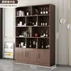 Armario para Vino Sala de Estar Hogar de Pie Multicapa Exhibidor de Vino Tinto Vitrina de Exhibición de Productos Vitrina de Té Almacenamiento Armario de Almacenamiento Estante para Vino