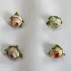 Flores artificiais, rosas falsas, cabeças de rosa, botões de rosa artificiais, flores de rosa, decorações de parede de rosas, flores de buquê, fabricação de flores para chapéus
